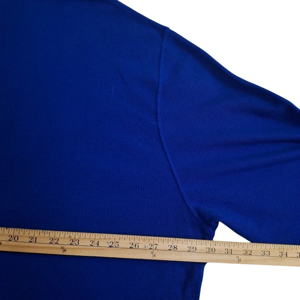 Polo 1967 Ralph Lauren Sleepwear Shirt Men's 4XLT Blue Waffle Knit Long Sleeve
